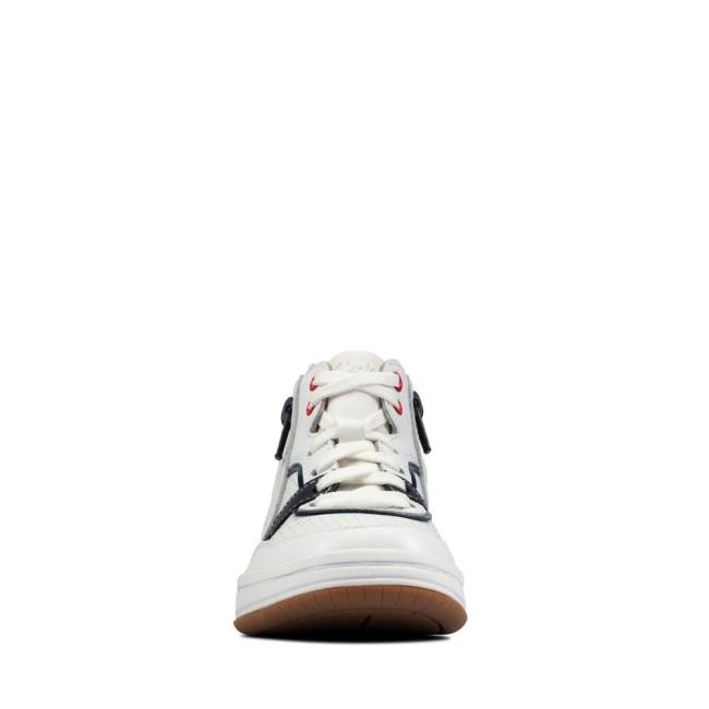 Girls' Clarks Fawn Peak Kid Sneakers White | CLK902MDN