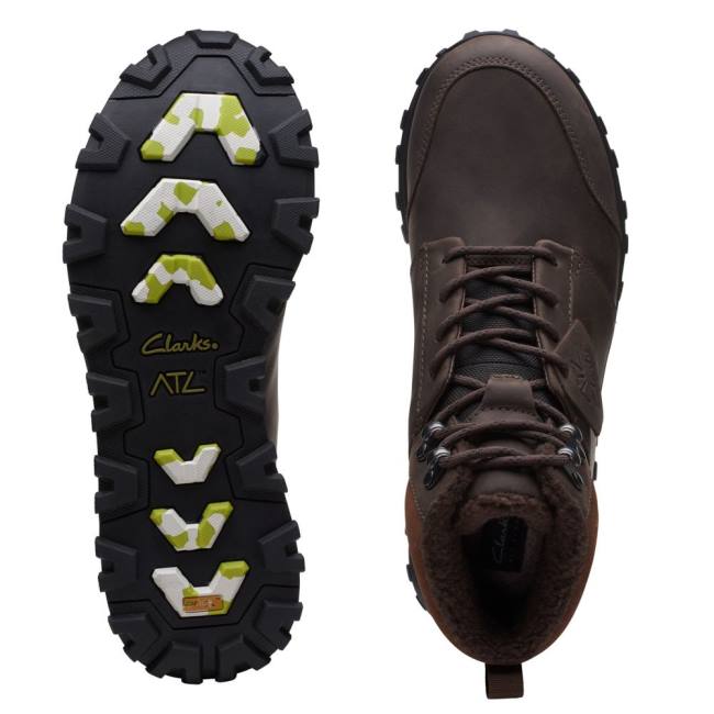 Men's Clarks ATL Trek Up Waterproof Ankle Boots Brown | CLK947PWM
