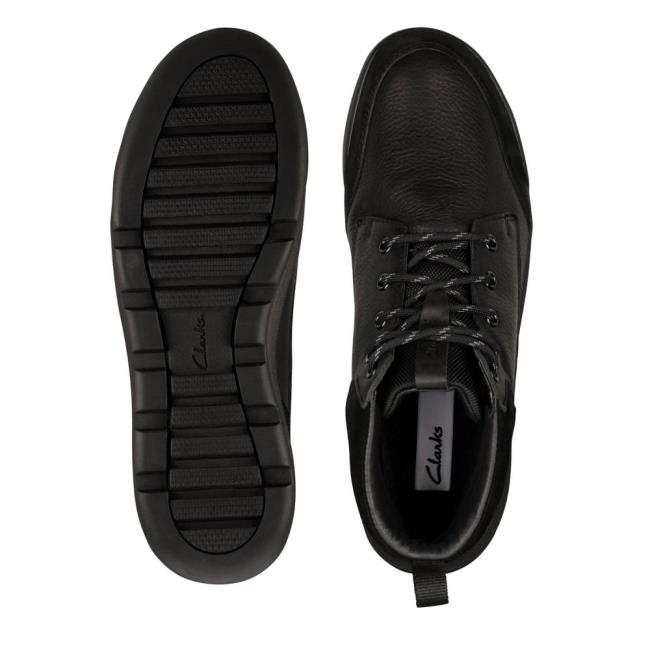Men's Clarks Ashcombe Hi GORE-TEX Originals Boots Black | CLK605LMT