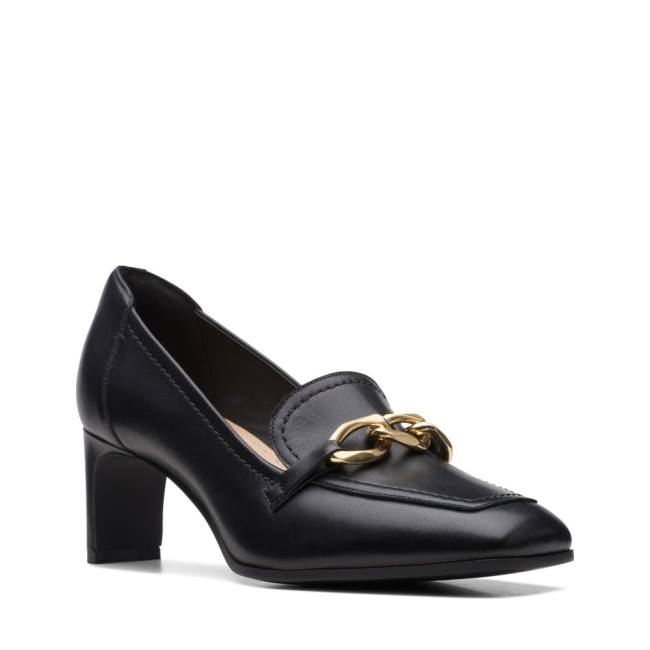 Women's Clarks Seren 55 Trim Heels Shoes Black | CLK165PVM