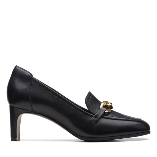 Women's Clarks Seren 55 Trim Heels Shoes Black | CLK165PVM